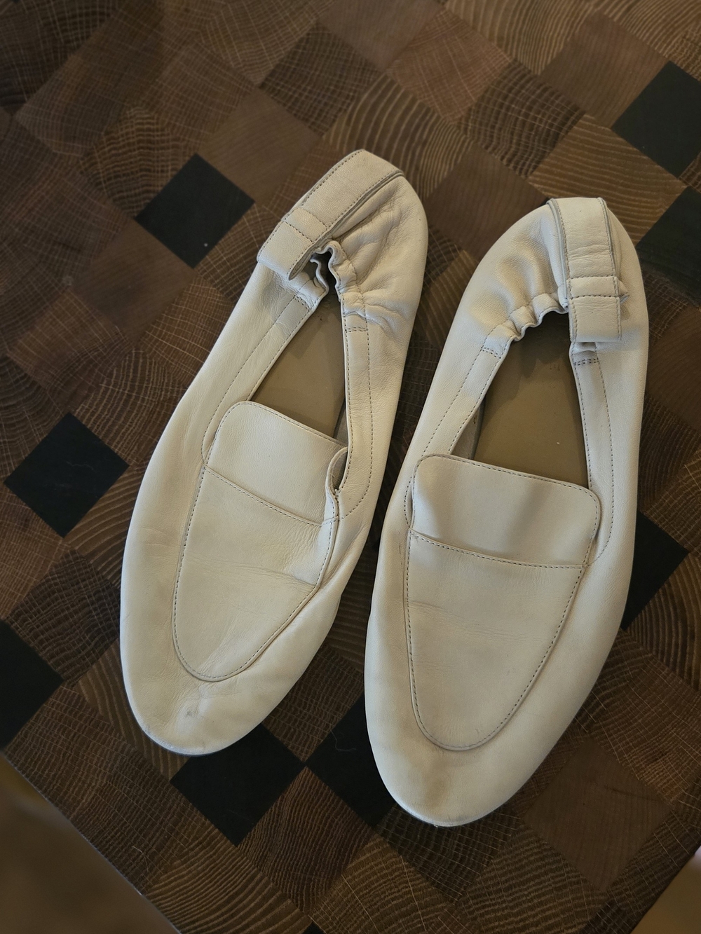 Everlane Cream Leather Loafers